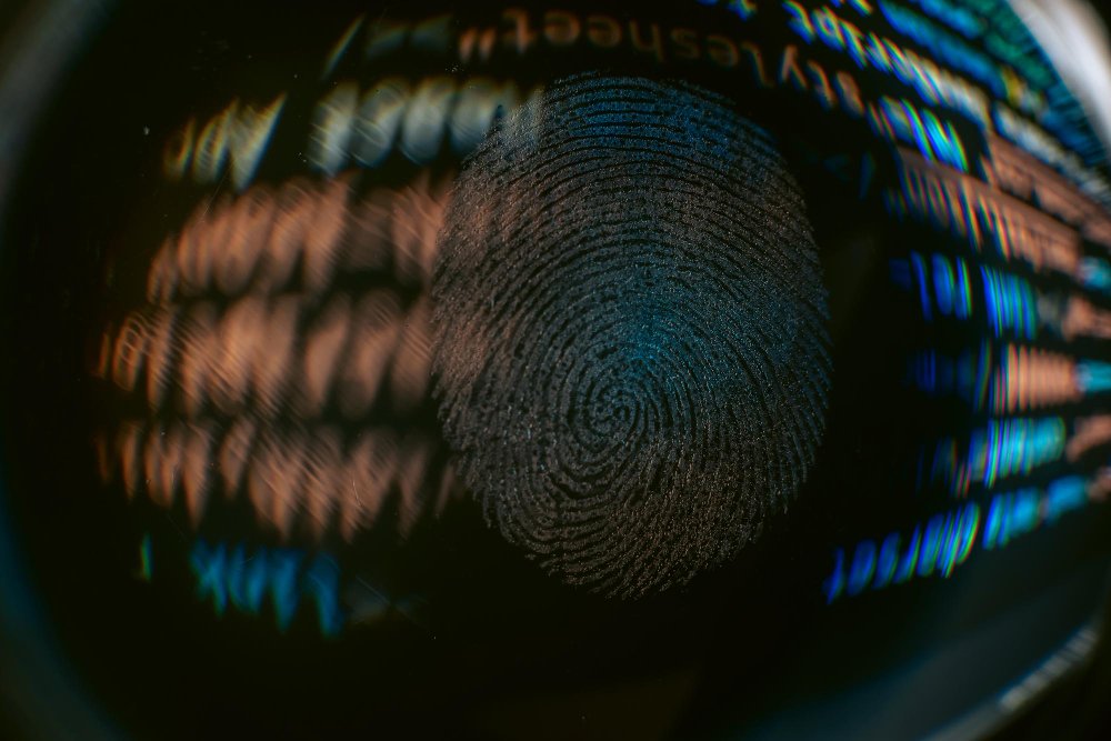 abstract fingerprint representing identity and intelligence work at CzechAlert
